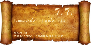 Tamaskó Tanázia névjegykártya